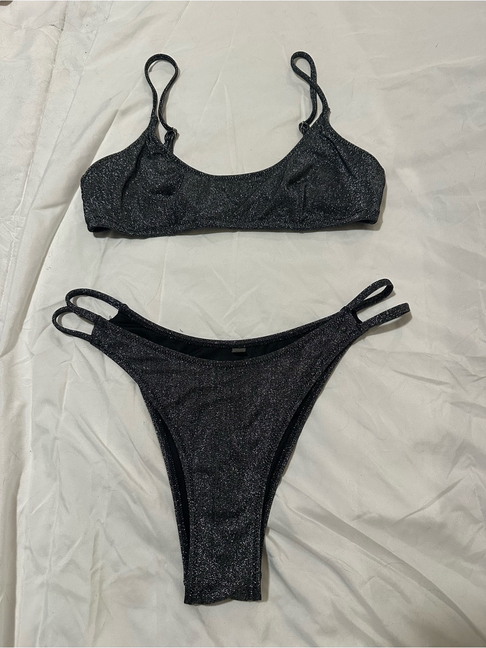 Victoria's Secret Black Shimmer Bikini Set